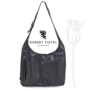 ROBERT  PIETRI Spain Side Zipper Leather Shoulder Hobo Bag